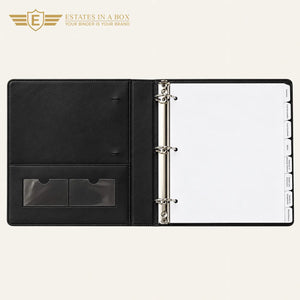 1.0” Slant D-Ring Faux Leather Binder Set — 10-Count Box
