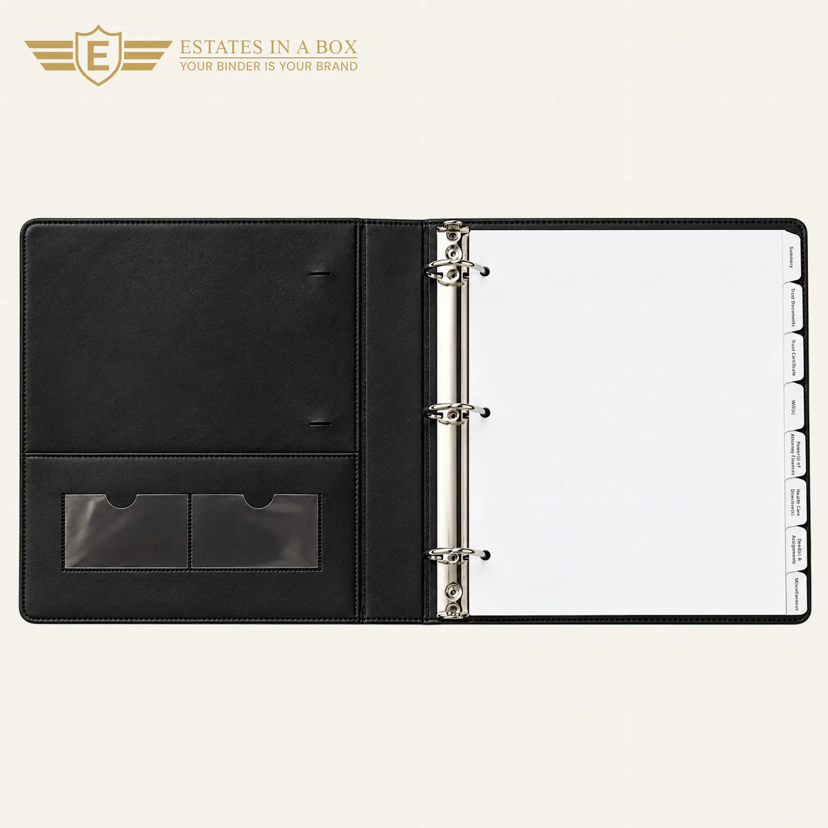 1.0” Slant D-Ring Faux Leather Binder Set — 50-Count Pallet