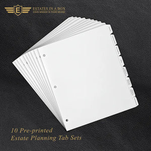 Estate Planning Tab Sets – 50 Sets