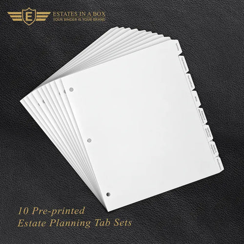 Estate Planning Tab Sets – 50 Sets
